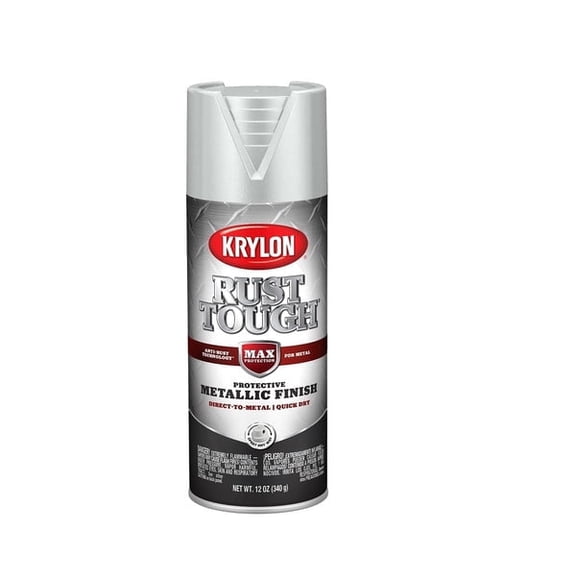 Krylon K09232008 Rust Tough Silver Metallic 12 oz Spray Paint, 6 Pieces