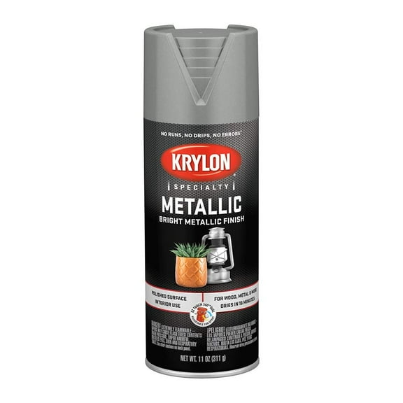 Krylon K1404 Metallic Spray Paint, Chrome Aluminum 11 Ounce Pack of 1