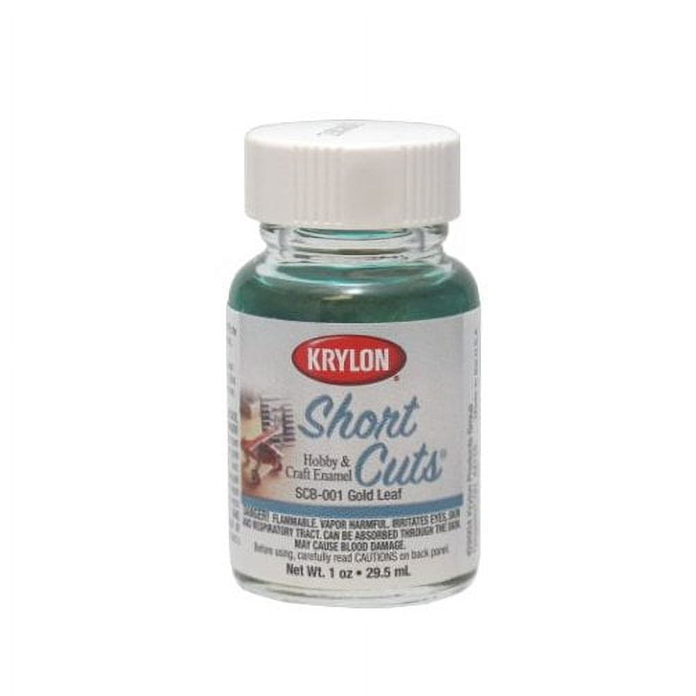 Krylon Short Cuts Brush On Paint Krylon KSCB001 Short Cuts Brush-On Paint, 1-Ounce, Gold Leaf - Walmart.com