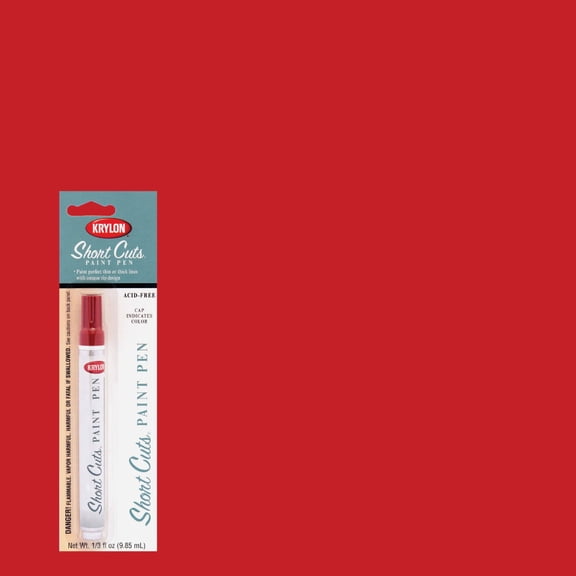 Krylon KSCP903 Short Cuts Paint Pen, Gloss Red Pepper, .33 Ounce