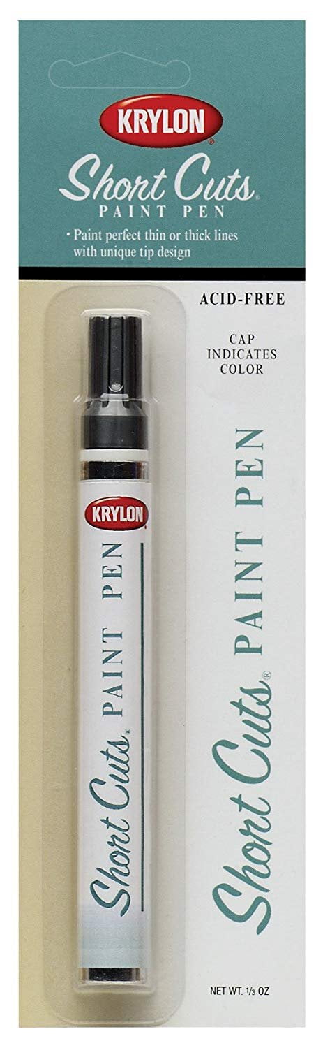 Krylon KSCP913 Short Cuts Enamel Paint Pen, Gloss White, .33 Ounce - House  Paint 