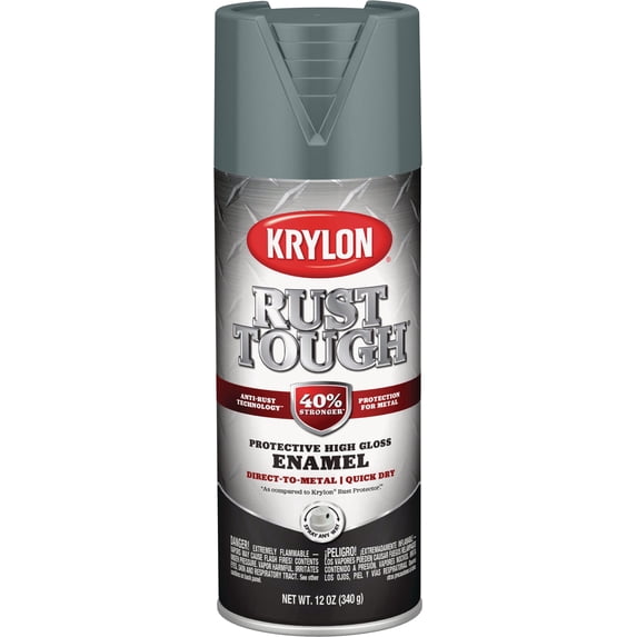 Krylon Krylon Rust Tough Alkyd Enamel Spray Paint 12 Oz., Machinery Gray