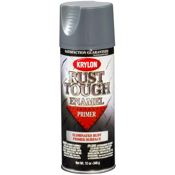 Krylon Krylon Rust Tough Enamel Paint, Gray Primer, 12 oz Can, Low Odor RTA9205