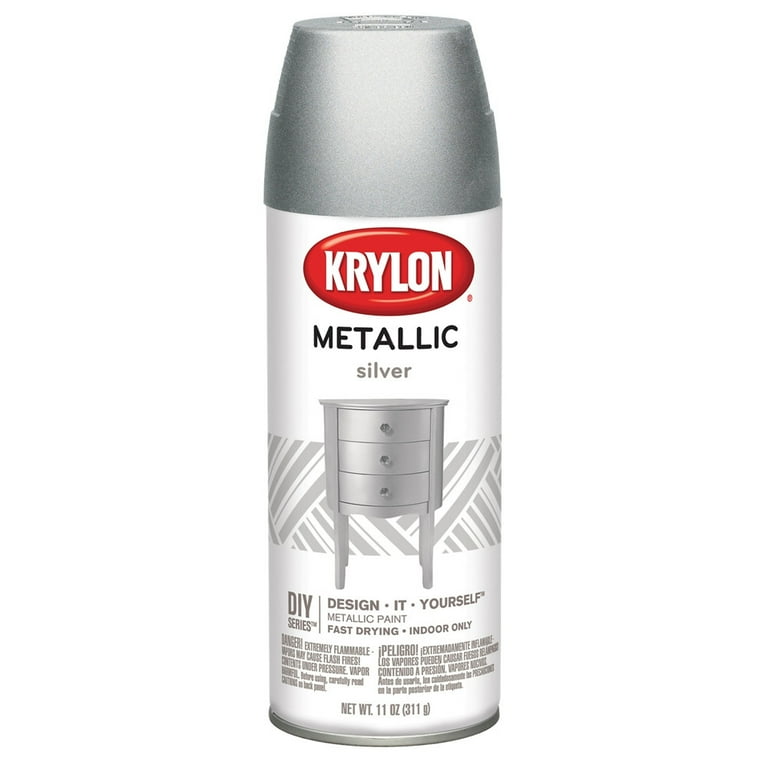 Krylon ColorMaster Spray Paint K05151102, Metallic Silver, 11 oz