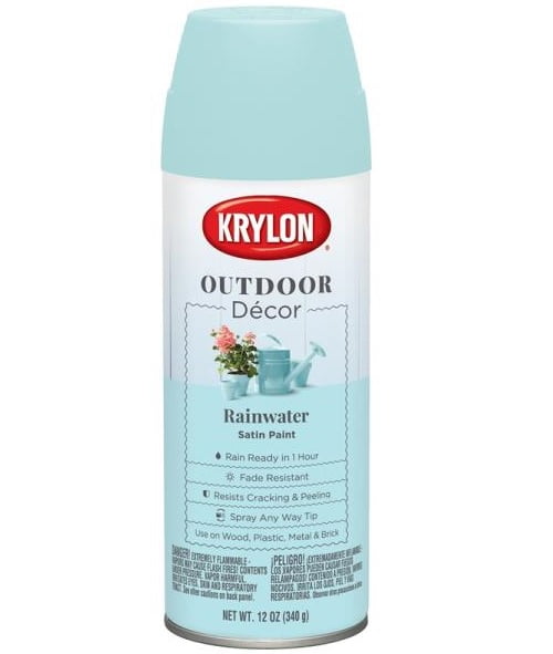 Krylon Outdoor Decor Paint Satin 12oz Rainwater