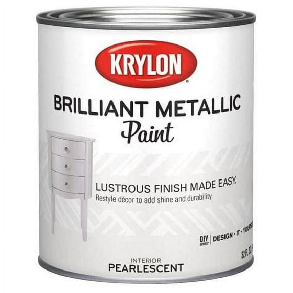 Krylon Pearlescent Latex Metallic Paint, 1 quart