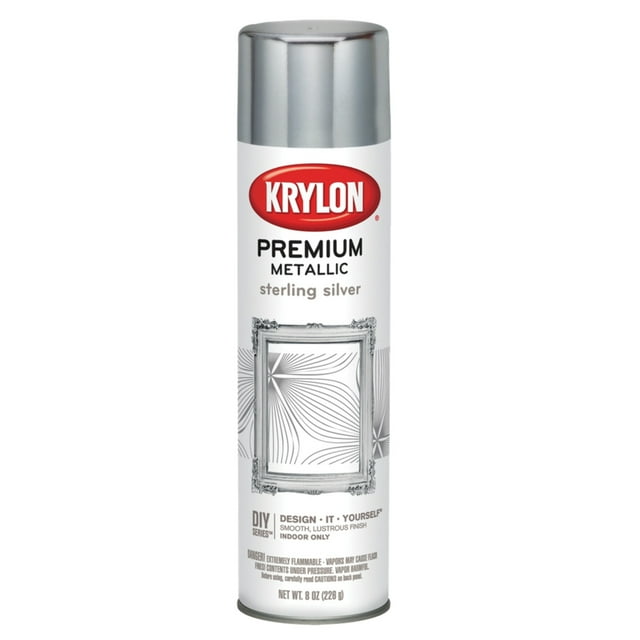 Krylon Premium Metallic Coating Spray Paint, 8 oz., Sterling Silver