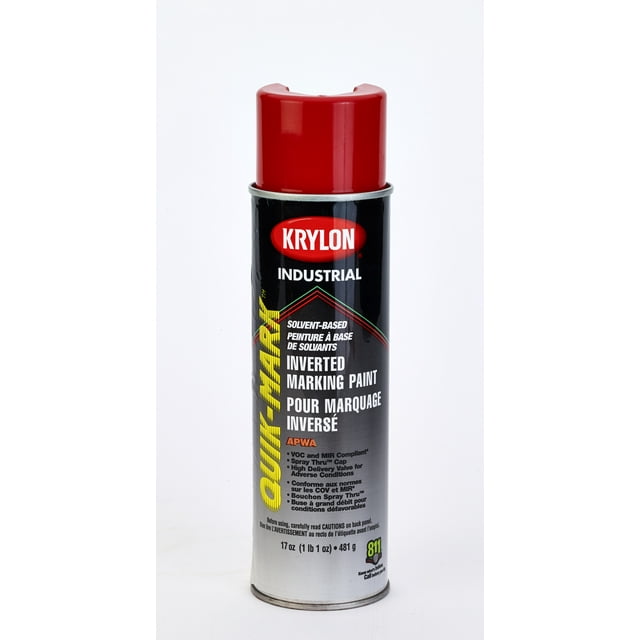 Krylon Quik-Mark APWA Solvent-Based Red Inverted Marking Paint (Set of ...