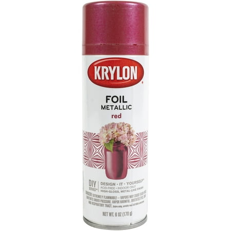 Krylon(R) Premium Metallic Foil Spray Paint 6oz-Red