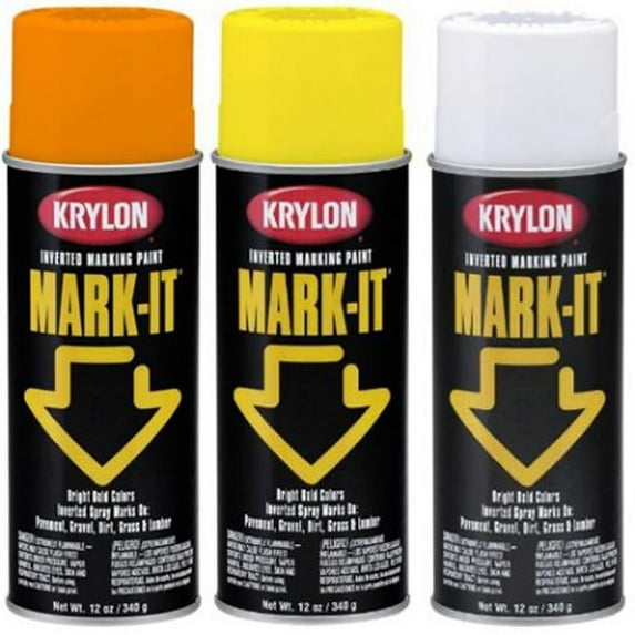 Krylon RDMI1004A 12 oz Brite Inverted Spray, Yellow