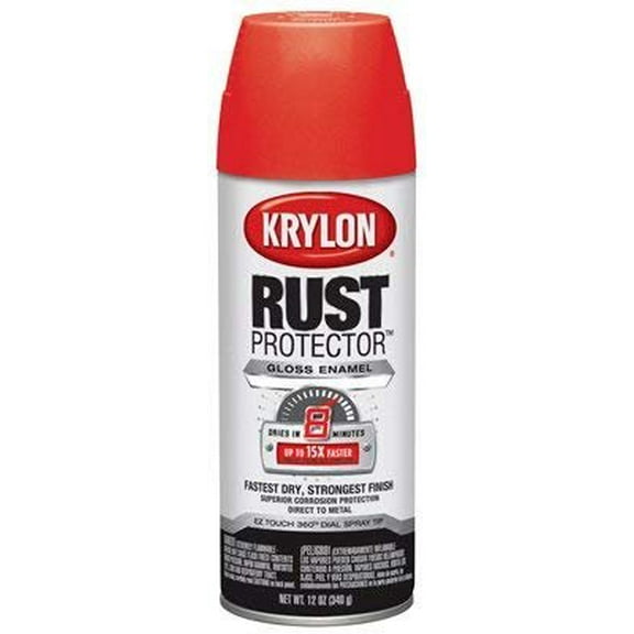 Krylon Rust Preventative Enamel Gloss Orange 12oz. Aerosol Can - Lot of 6