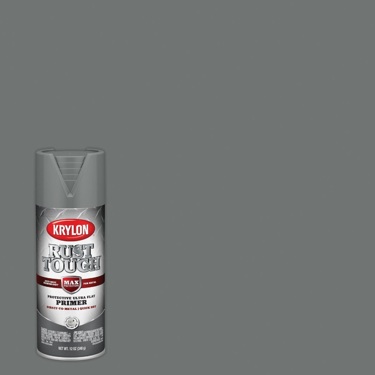 Krylon Rust Preventative Enamel Gray Primer 12oz. Aerosol Can - Lot of 6