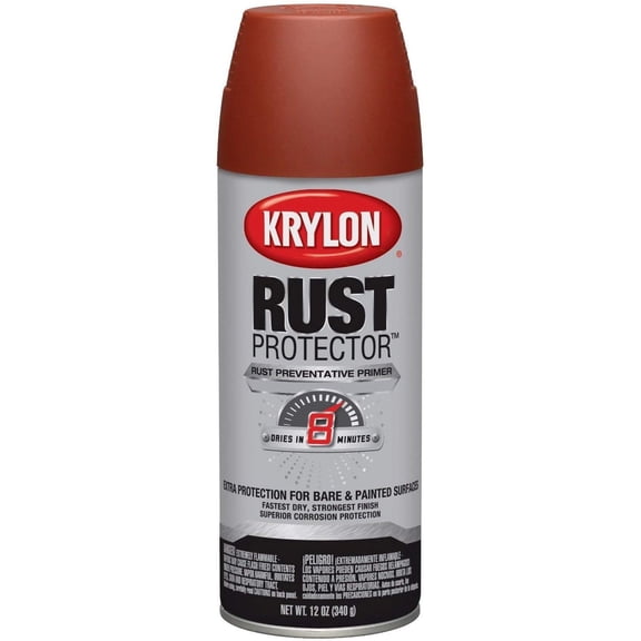 Krylon Rust Preventative Enamel Red Oxide Primer 12oz. Aerosol Can - Lot of 6