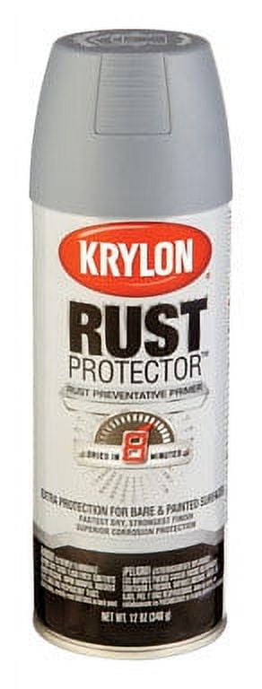Krylon Rust Protector Rust Preventative Primer, Gray Primer, 12 oz