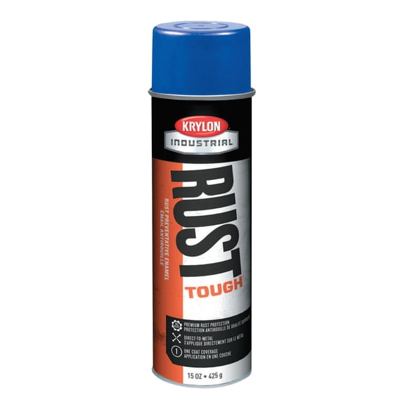 Krylon Rust Tough Aerosol Enamels, 15 oz Aerosol Can, OSHA Blue