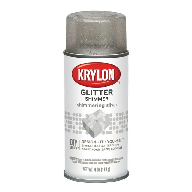Krylon Shimmering Silver Glitter Spray, 4 Oz.