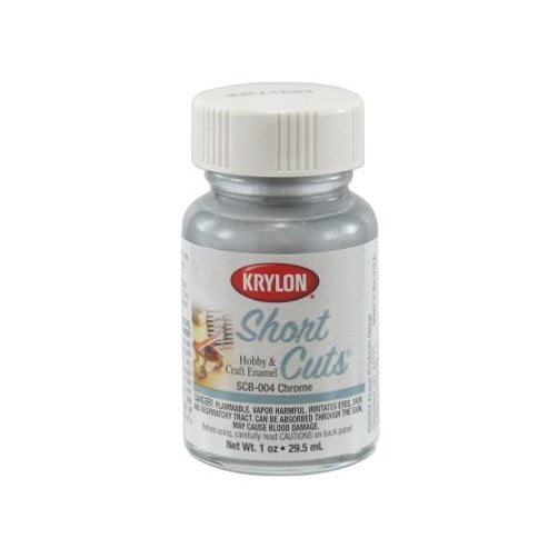 Krylon Short Cuts Brush On Paint Krylon KSCB004 Short Cuts Brush-On Paint, 1-Ounce, Chrome - Walmart.com