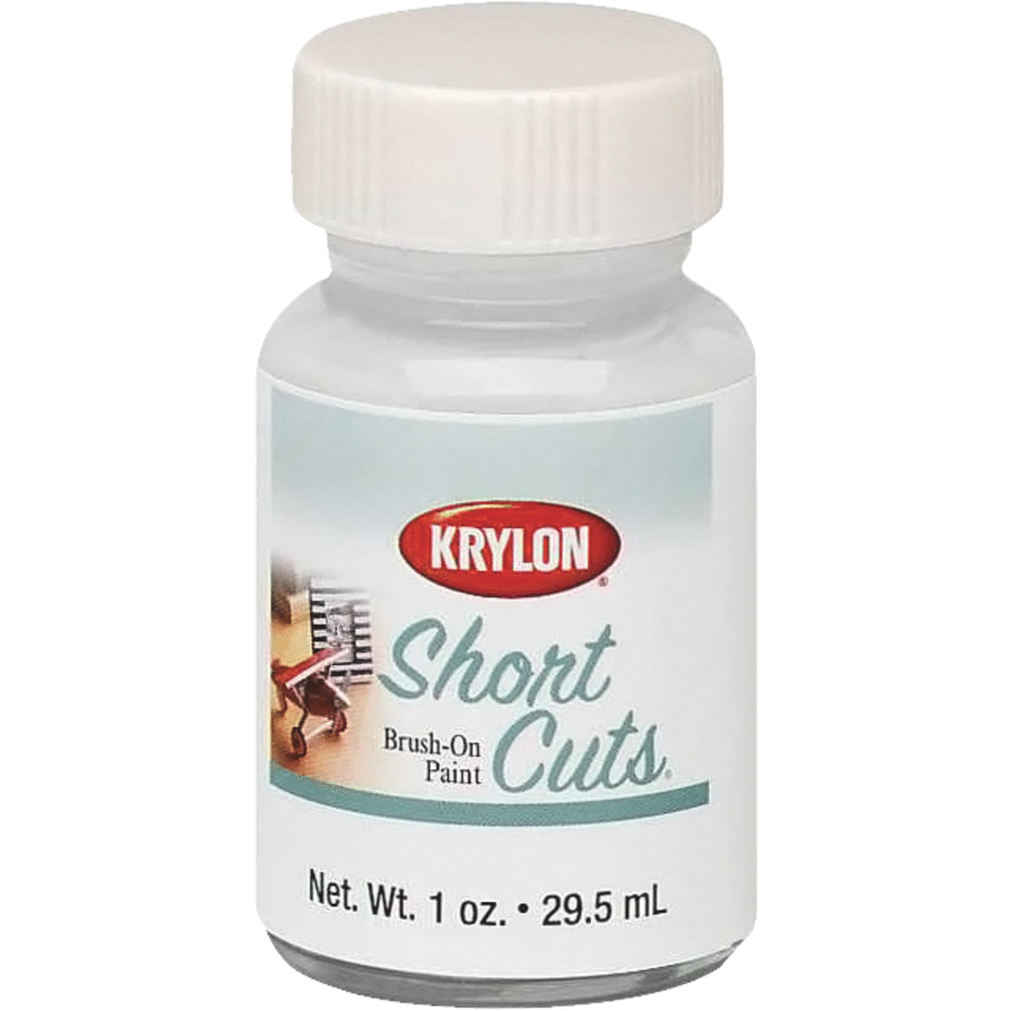 Krylon KSCB025 Short Cuts Brush-On Paint, Gloss White, 1 Ounce