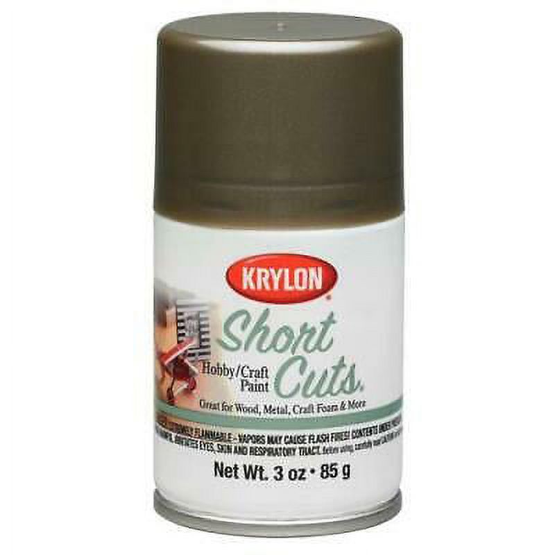 Krylon Short Cuts HighGloss Antique Bronze Spray Paint 3 oz. (Pack of