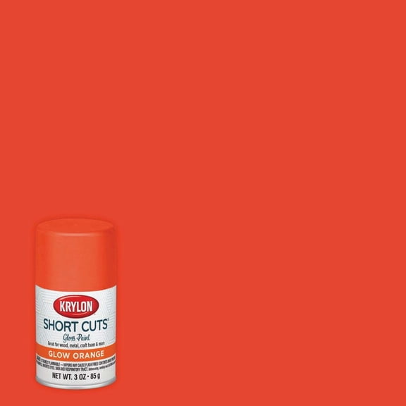 Krylon Short Cuts Spray Paint, Glow Orange
