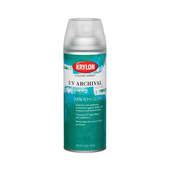 Krylon UV Archival Varnish Spray, 11 oz., Semi-Gloss