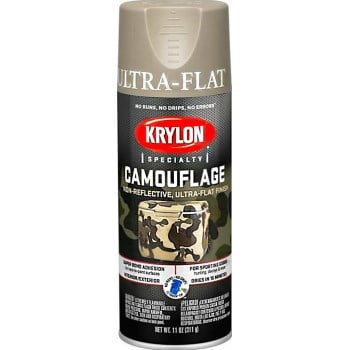 Krylon Ultra Flat Camouflage Paint, Camo Khaki ~ 11 oz. Aerosol (Set of 6)