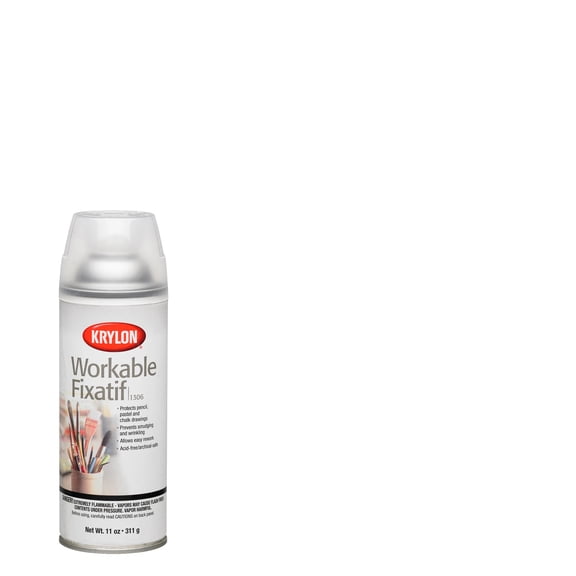 Krylon Workable Fixatif Spray Coating, Clear Finish, 11 oz.