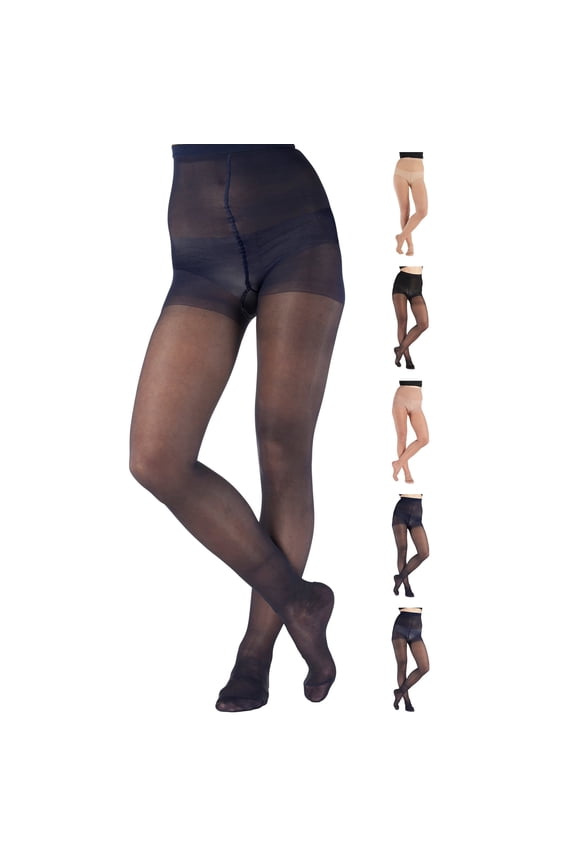 - Compression Tights for Women Circulation 15-20mmHg - Navy, Medium