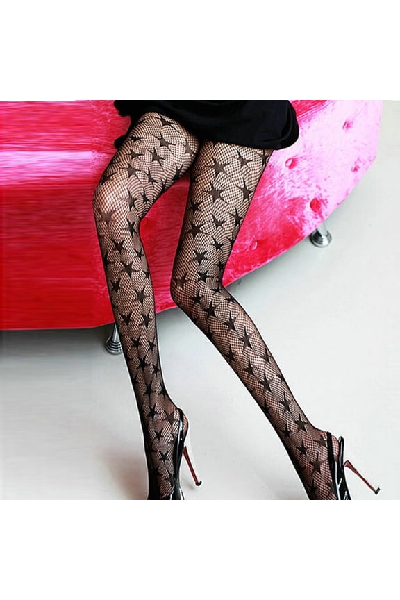 Fashion Women's Net Fishnet Bodystockings Pattern Pantyhose Tights Stockings Knee High Stockings,Work Socks Black
