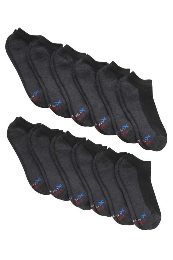Men's Cushioned with Arch & Vent No Show Socks, 12 Pack