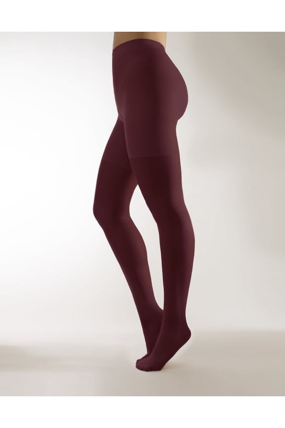 Plus Sizes Anti-Chafing Opaque Tights | 60 DEN | L - 4XL | Black | Italian Hosiery (3XL, Wine)