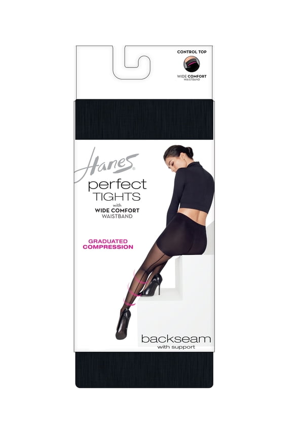 Women's Perfect Tights Compression Backseam Control Top Smoothing Waist