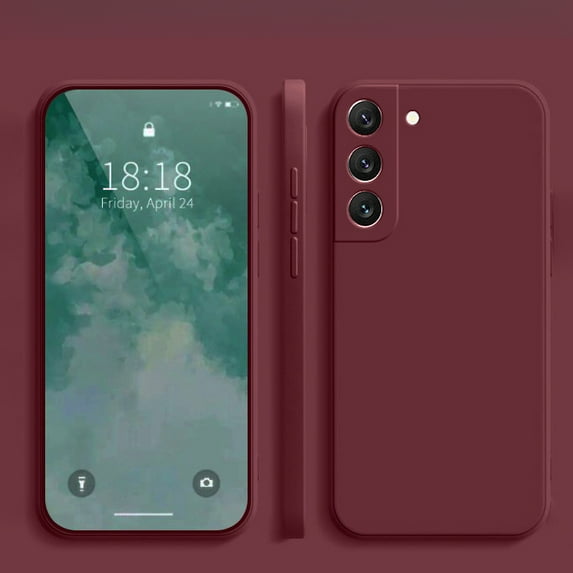 Kryonix Case for Samsung Galaxy S21 Plus, Slim Solid Color Liquid Silicone Protective Cover, Purple/Blue/Pink/Gold