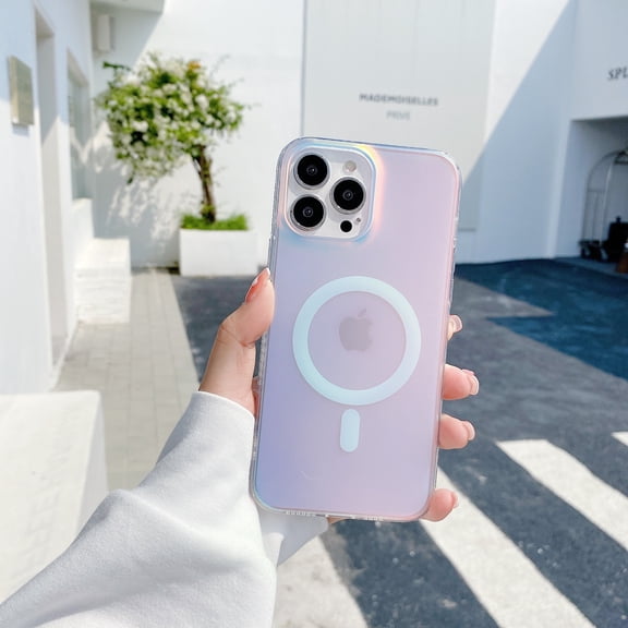 Kryonix Case for iPhone 12/11: Holographic Gradient Matte Cover - Magnetic Shockproof Case with Rainbow Reflective Finish