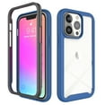 thumbnail image 1 of Kryonix For iPhone 13 Pro Case, Acrylic TPU Transparent Shockproof Full Cover Protective Shell with Non-Slip Design, Brown/Blue/Pink/Black, 1 of 9