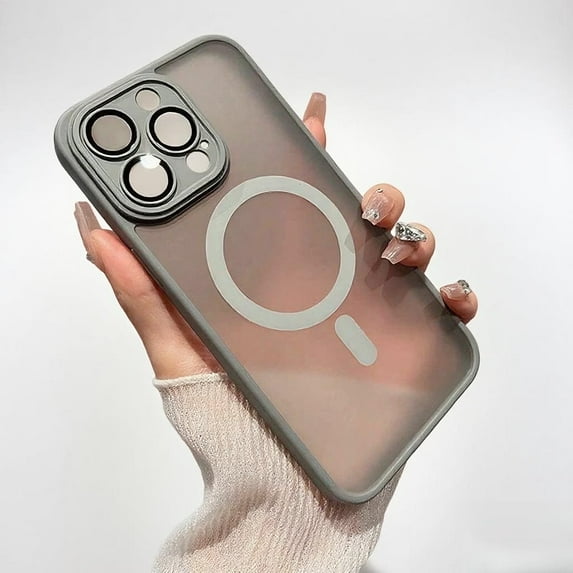 Kryonix For iPhone 16 Plus Case, Magnetic Matte Semi-Transparent Full Cover Protective Cover, Gray/Blue/Pink/Black/Purple