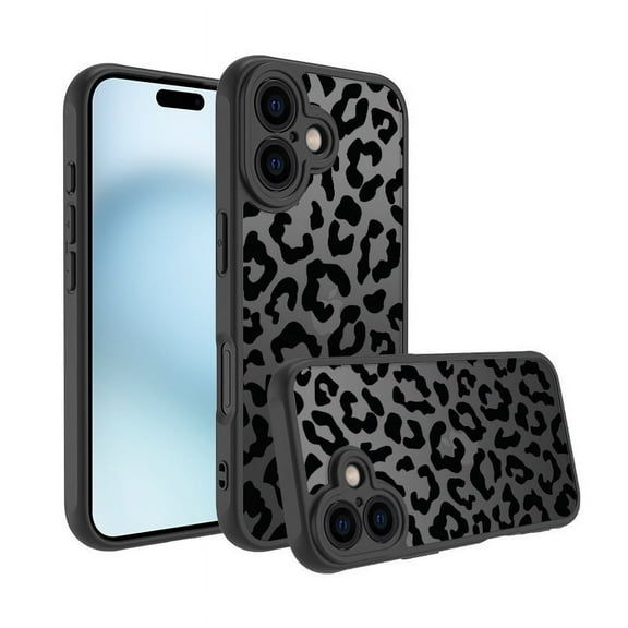 Kryonix For iPhone 16 Pro Max Case Magnetic, Leopard Print Matte Phone Case with MagSafe Compatible for 12-16 Series, Black/White/Red