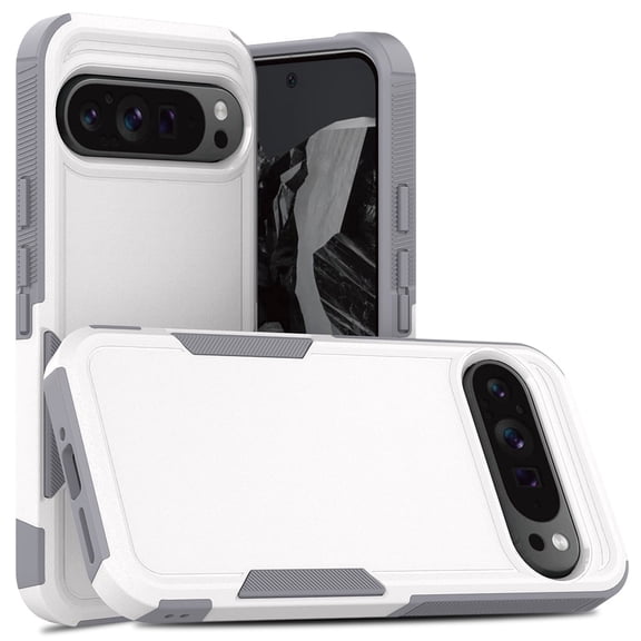 Kryonix for Google Pixel 10 Pro 6.8” Phone Case,Slim & Tough, Dual Layer Shockproof Heavy Duty Military Grade Protective Case Hybrid Rugged Cover,White