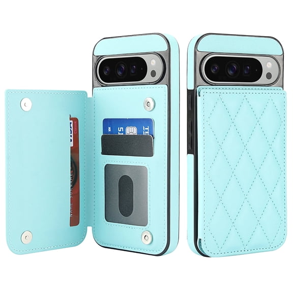 Kryonix for Google Pixel 10 Pro XL Case Leather Wallet with Card Holder, RFID Blocking PU Leather Flip Cover Kickstand Magnetic Closure Shockproof Heavy Duty Protective Case