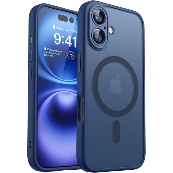 Kryonix Magnetic for iPhone 12 Pro Max Case (Compatible with MagSafe) (Military Grade Drop Protection) Translucent Matte Shockproof Phone Cover,Purple/Blue/Pink/Black