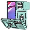 thumbnail image 1 of Kryonix for Motorola Moto G Play 2026 6.7” case,Military Grade Drop Impact,360 Metal Rotating Ring Kickstand Holder,Camera Lens Slide Protection Case,Armor Shockproof Case,TPU Bumper,Green, 1 of 11