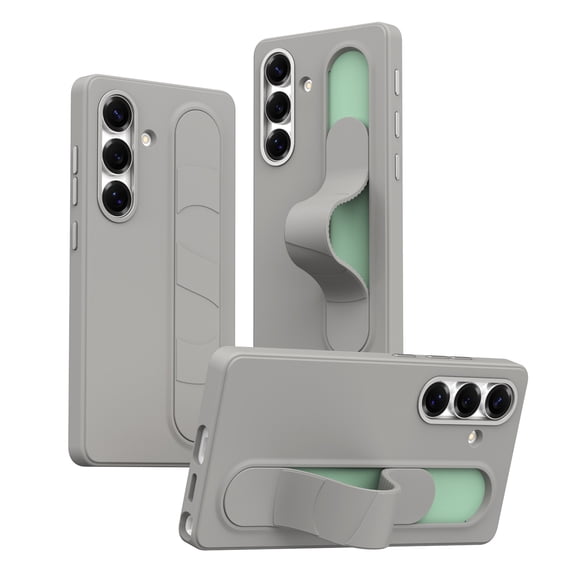 Kryonix for Samsung Galaxy S26 Plus 5G 6.7” Phone Case with Adjustable Silicone Wrist Strap Stand,Smart Button,Standing Grip Phone Case with Kickstand,Shockproof TPU,Slim&Tough,Soft Touch,White