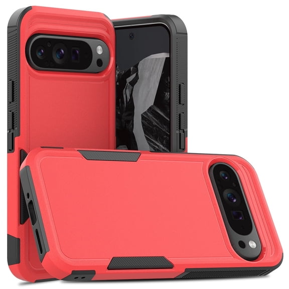 Kryonix for Google Pixel 10 6.3” Phone Case,Slim & Tough, Dual Layer Shockproof Heavy Duty Military Grade Protective Case  Hybrid Rugged Cover,Red