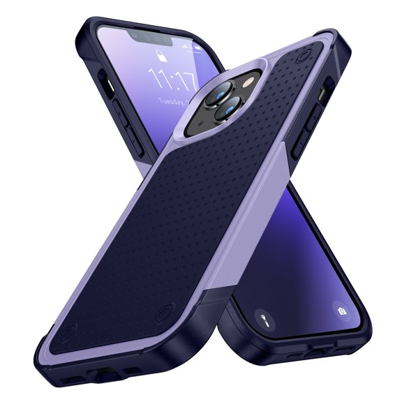 Kryonix For iPhone 15 Case, Military Grade Drop Protection Ultra Impact Resistant Shockproof Rugged Protective Case Shockproof Protective Cover with Slim Design, Purple/Blue/Pink/Black