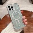thumbnail image 1 of For iPhone 16 Pro Max Case - Glitter Resin Magnetic Shockproof Cover with Strong MagSafe Charging, Compatible with iPhone 16/15 Pro Max Case, Sparkle Protective Shell, 1 of 6
