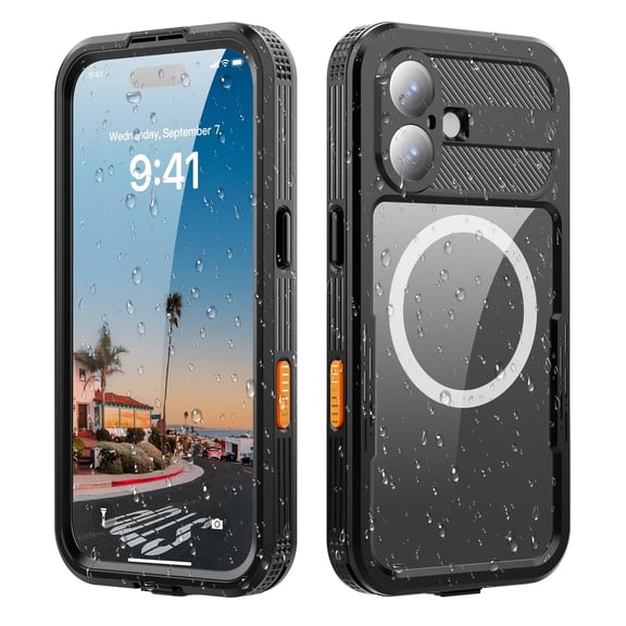 Kryonix for iPhone 17 Case,Waterproof & Snow-Proof Built-in Screen & Camera Protector with Magnetic IP68 Underwater Full Body 17FT Military Dropproof Shockproof Phone Case