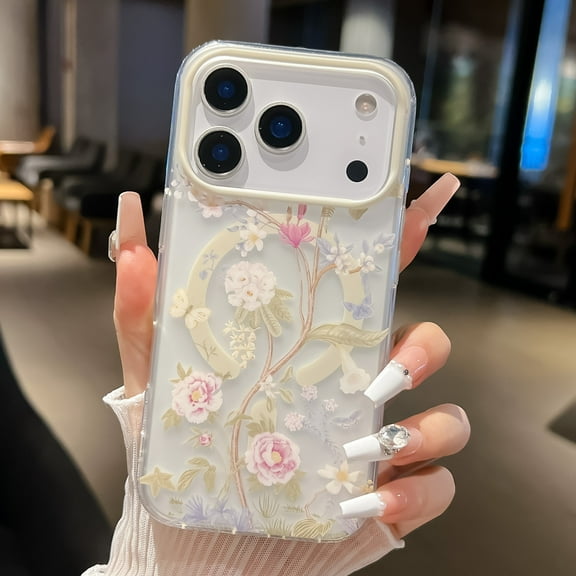 Kryonix for iPhone 17 Pro Max Case Compatible with MagSafe with Floral Design Skin Friendly Matte,Cute Clear Flower Magnetic Phone Cover for Women Girls,[Non Yellowing] Slim Bumper,Blue/Pink/Yellow