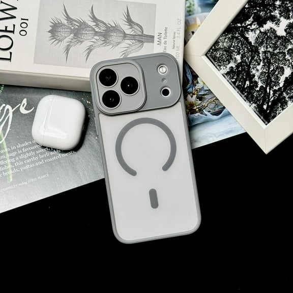 Kryonix for iPhone 17 Pro Max Case, Full Camera Protection, Built-in Magnetic Ring, Compatible with Magsafe Charger, Translucent Matte Phone Case,Green/Gray/Blue