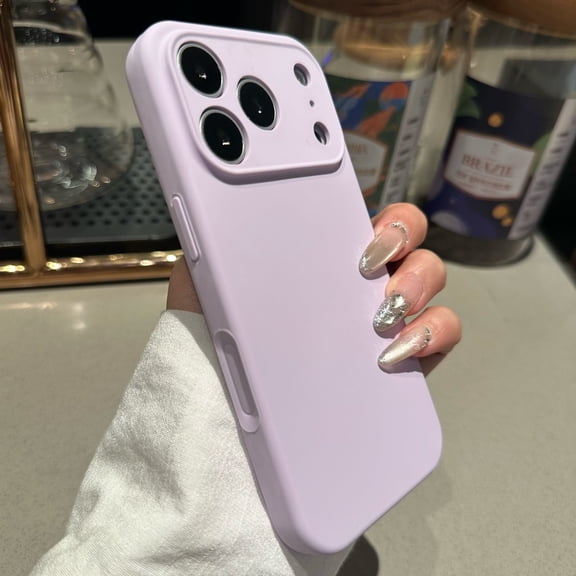 Kryonix for iPhone 17 Pro Max Case Silicone,Integrated Silicone Camera Control Button Anti-Scratch Microfiber Lining Phone Case Plain Solid Color Minimalist Aesthetic Cute,Sky Blue/Pink/Purple