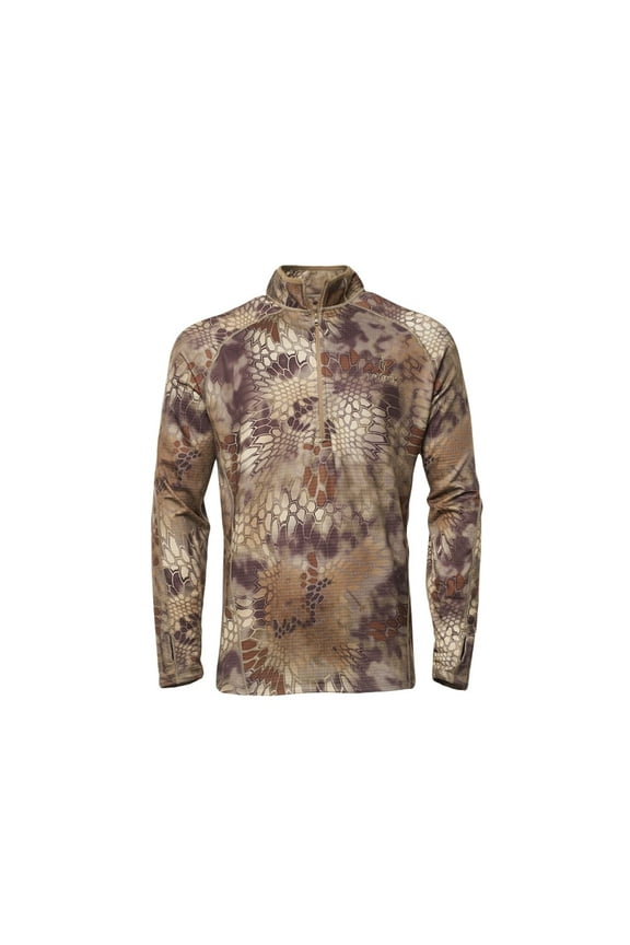 Men's Cronos Half Zip Long Sleeve Shirt Highlander Camo Medium